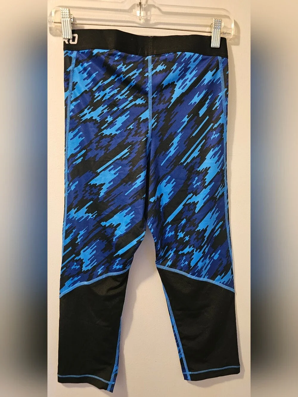 Nike Pro Cool Dri Fit Crop Blue Camo Leggings Women's‎ Size M NWT